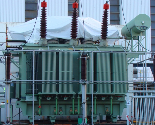 Replacement of HV cable boxes on 500 MVA transformer